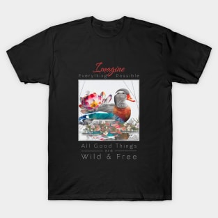 Mandarin Duck Nature Outdoor Imagine Wild Free T-Shirt